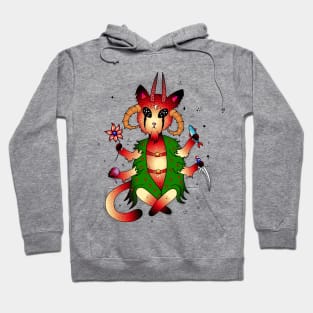 Baphomet demonic cat Hoodie